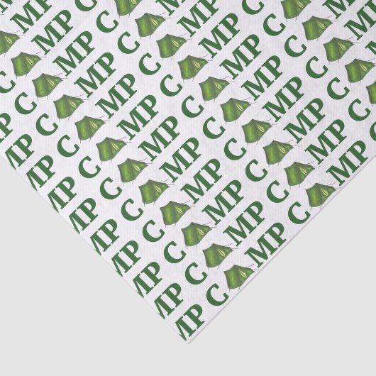 CAMPグリーンテントサマーキャンピングキャンパーギフトティッシュ 薄葉紙 (詳細)