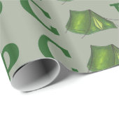 CAMPグリーンテントサマーキャンプ設備アウトドア ラッピングペーパー (ロールコーナー)