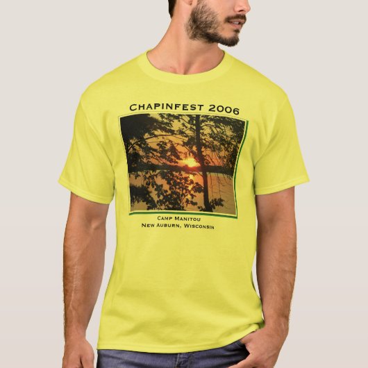 camp1、Chapinfest 2006年の金褐色のキャンプManitouNew… Tシャツ (正面)