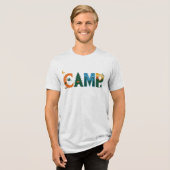 CAMP カラフル Adventure Graphic -自然，キャンプ， トライブレンドＴシャツ (正面全面)