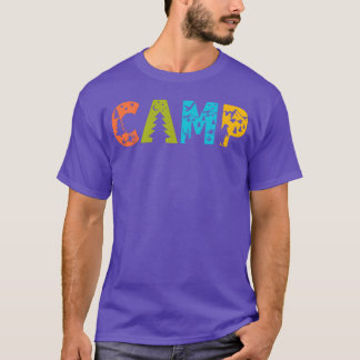 CAMP 大自然を楽しもう 面白い Tシャツ