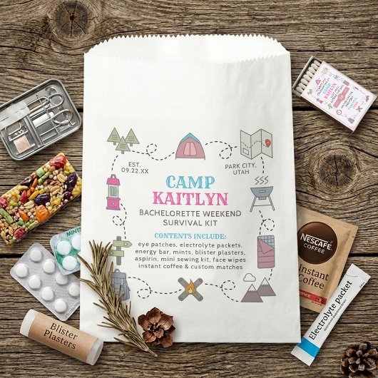 Camp Bach Bachelorette Weekend Party Survival Kit フェイバーバッグ