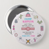Camp Bach Wilderness Bachelorette Party Favor 缶バッジ (正面&裏面)