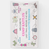 Camp Bach Wilderness Bachelorette Party Welcome 横断幕 (縦)