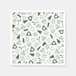 Camp Bachelorette Green Paper Napkin スタンダードカクテルナプキン