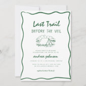 Camp Bachelorette Hand Drawn Itinerary Weekend 招待状 (正面)