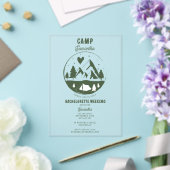 Camp Bachelorette Party Camping Bach Weekend アクリル招待状 (インサイチュ (ウェディング))