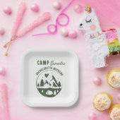 Camp Bachelorette Party Camping Bach Weekend  ペーパープレート (パーティー)