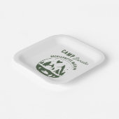 Camp Bachelorette Party Camping Bach Weekend  ペーパープレート (傾斜あり)