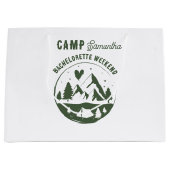 Camp Bachelorette Party Camping Bach Weekend  ラージペーパーバッグ (正面)
