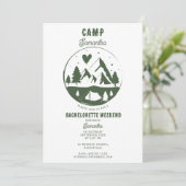 Camp Bachelorette Party Camping Bach Weekend 招待状 (スタンド正面)