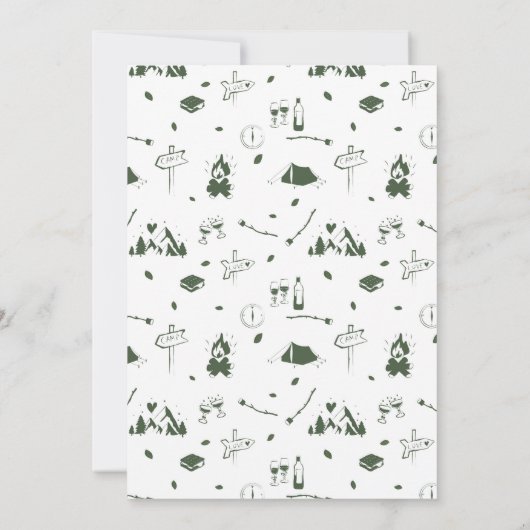 Camp Bachelorette Party Camping Bach Weekend 招待状 (裏面)