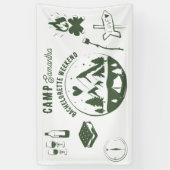 Camp Bachelorette Party Camping Bach Weekend  横断幕 (縦)