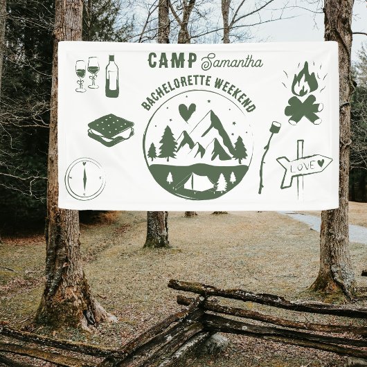 Camp Bachelorette Party Camping Bach Weekend  横断幕