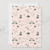 Camp Bachelorette Party Camping Bach Weekend Pink 招待状 (裏面)