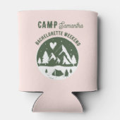 Camp Bachelorette Party Camping Bach Weekend Pink 缶クーラー (裏面)