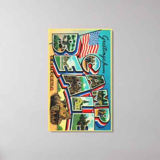 Camp Beale, California - Large Letter Scenes キャンバスプリント (正面)