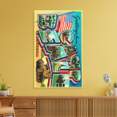 Camp Beale, California - Large Letter Scenes キャンバスプリント (インサイチュ (リビング))