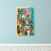 Camp Beale, California - Large Letter Scenes キャンバスプリント (インサイチュ (ウッドフロア))