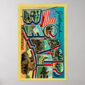 Camp Beale, California - Large Letter Scenes ポスター (正面)