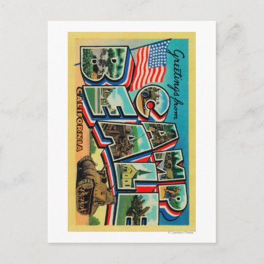 Camp Beale, California - Large Letter Scenes ポストカード (正面)