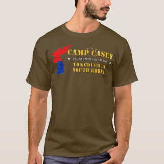 Camp Casey Tongduchon韓国wマップX Tシャツ