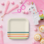 Camp chaos retro stripe ペーパープレート (パーティー)