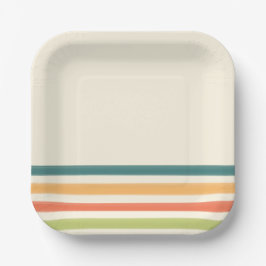 Camp chaos retro stripe ペーパープレート