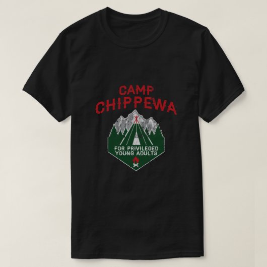 Camp Chippewa – アダムの家族の価値観が不可欠 Tシャツ (デザイン正面)