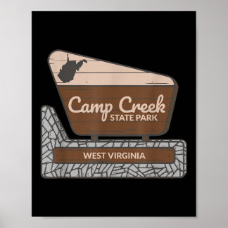 Camp Creek State Park West Virginia Welcome Sign S ポスター