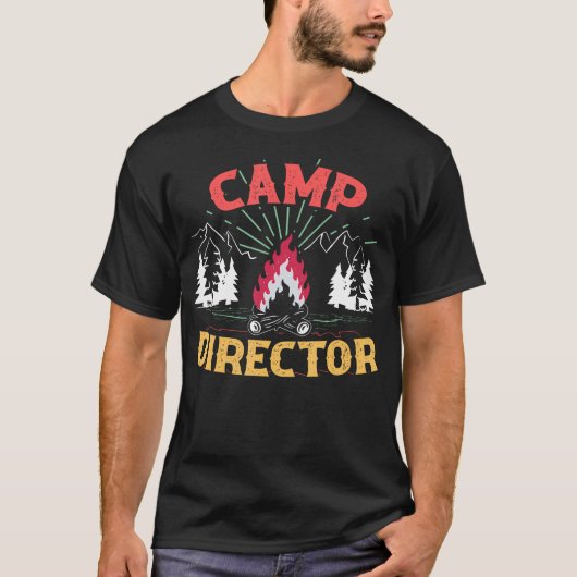 Camp Director Counselor Summer Camping Campfire Ca Tシャツ (正面)