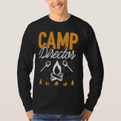 Camp Director  Funny Camping Campfire Mountain Cli Tシャツ (正面)