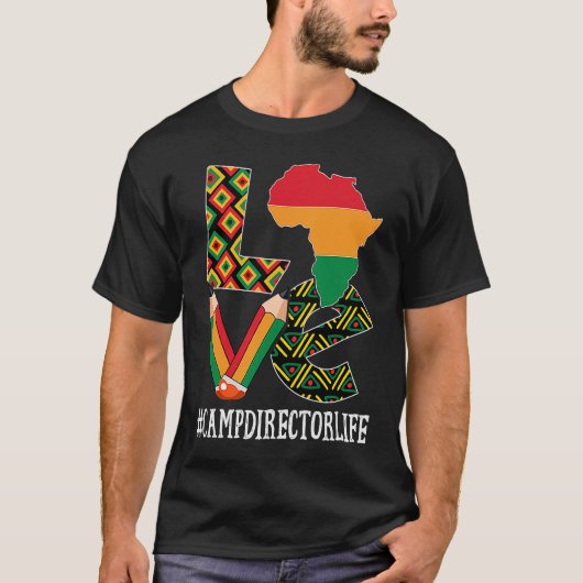 Camp Director Love Map African American Black Hist Tシャツ (正面)