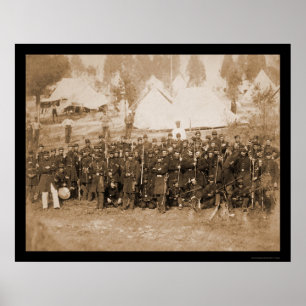 Camp Douglass 1861の第3コネチカット歩兵 ポスター