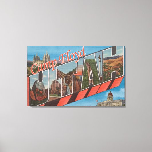 Camp Floyd, Utah - Large Letter Scenes キャンバスプリント (正面)