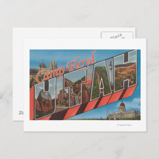 Camp Floyd, Utah - Large Letter Scenes ポストカード (正面/裏面)