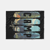 Camp Life  フリースブランケット (正面(横))