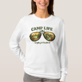 Camp Life Feels Right – Camping Long Sleeve Tee US Tシャツ (正面)
