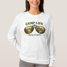 Camp Life Feels Right – Camping Long Sleeve Tee US Tシャツ