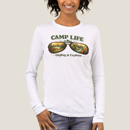 Camp Life Feels Right–Casual Long Sleeve Tee USA トライブレンドＴシャツ