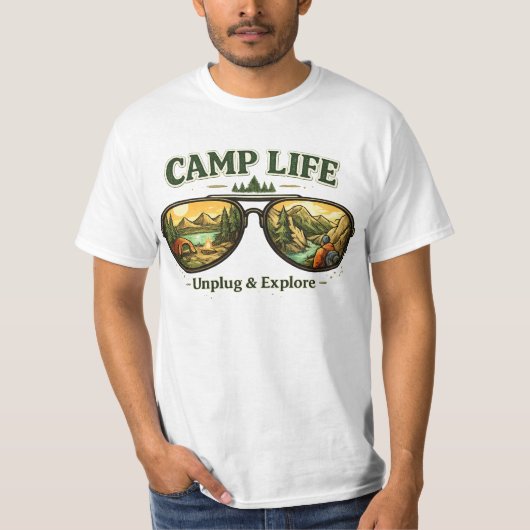 Camp Life Feels Right Men’s Value T-Shirt USA Tシャツ (正面)