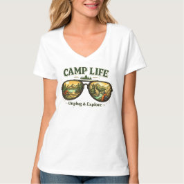 Camp Life Feels Right – Summer Women’s T-Shirt USA Tシャツ