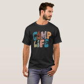 Camp Life Happy Camper Love Camping Life Tシャツ (正面フル)