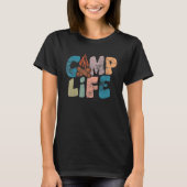 Camp Life Happy Camper Love Camping Life Tシャツ (正面)