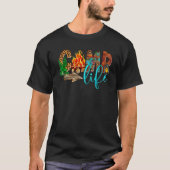 Camp Life With Cam-fire Leopard Cow Camping Tシャツ (正面)