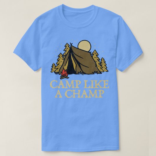 Camp Like a Champ Summer Camping Tropical Camper F Tシャツ (デザイン正面)