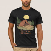 CAMP MODE: HORIZONTAL.” – LAZY CAMPER TEE Tシャツ (正面)