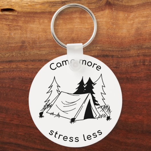 Camp more stress less キーホルダー (正面)