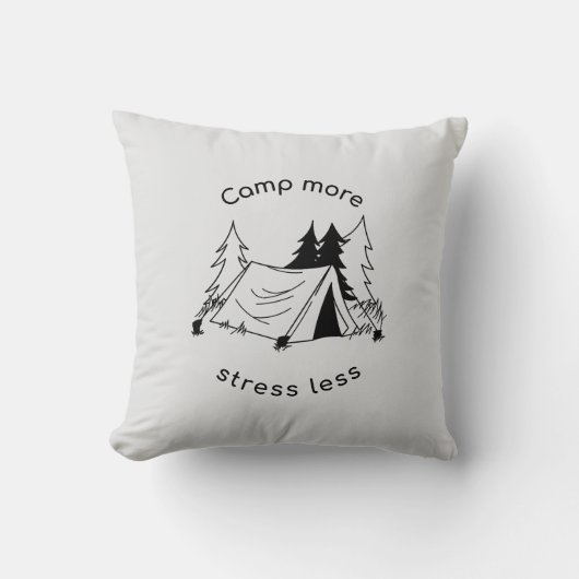 Camp more stress less  クッション (正面)