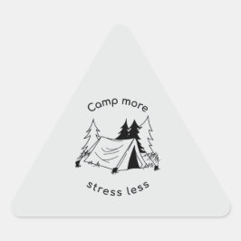 Camp more stress less  三角形シール